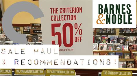 Barnes and noble criterion sale - July 9, 2020. For the past several years, Barnes & Noble holds a bi-annual 50% off sale on the Criterion Collection, each July and November. The sale begins today …